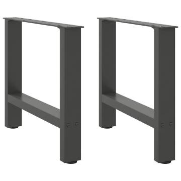 Coffee Table Legs Anthracite - 60x(42-43) cm Steel - 2 pcs