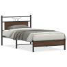 Brown Oak Bed Frame 100x200 cm - Durable & Stylish