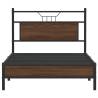 Brown Oak Bed Frame 100x200 cm - Durable & Stylish