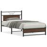 Brown Oak Bed Frame 100x190 cm - Stylish & Durable Design