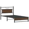 Brown Oak Bed Frame 100x190 cm - Stylish & Durable Design