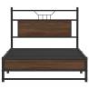 Brown Oak Bed Frame 100x190 cm - Stylish & Durable Design