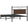 Brown Oak Bed Frame 100x190 cm - Stylish & Durable Design