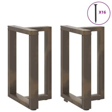 T-Shaped Dining Table Legs | Natural Steel | 50x35x72-73 cm