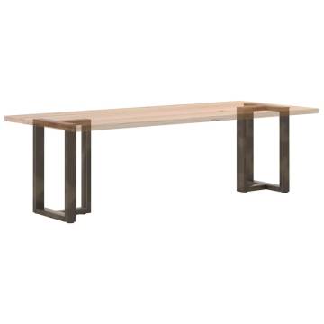 T-Shaped Dining Table Legs | Natural Steel | 50x35x72-73 cm