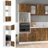 Lyon Microwave Cabinet in Smoked Oak - 60x57x207 cm