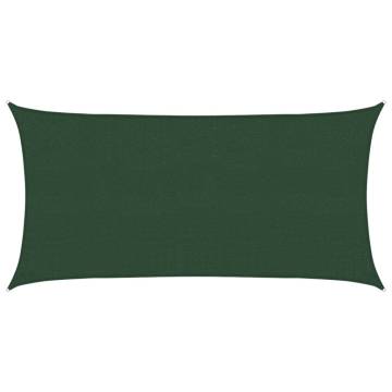 Sunshade Sail 160 gm² Dark Green 2x3.5 m | HDPE Shelter