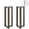 Bar Table Legs T-Shaped 2 pcs - Natural Steel 40x35x(100-101) cm