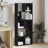 Stylish Black Oak Bookcase - 67x24x161 cm Engineered Wood