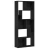 Stylish Black Oak Bookcase - 67x24x161 cm Engineered Wood