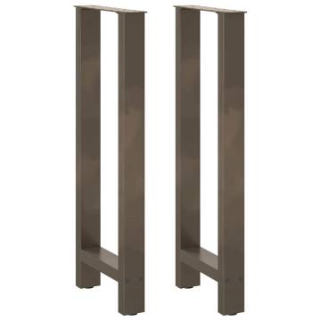 Coffee Table Legs in Natural Steel - 50x(100-101) cm - 2 pcs