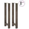 Coffee Table Legs in Natural Steel - 50x(100-101) cm - 2 pcs