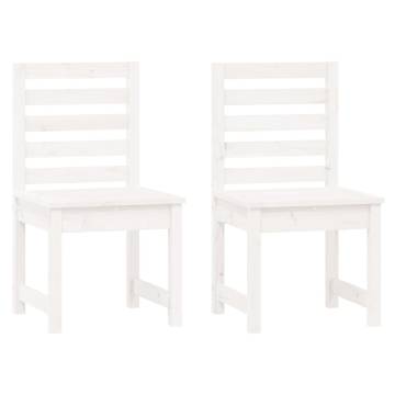 4 Piece Garden Dining Set - White Solid Wood Pine