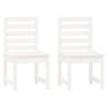 4 Piece Garden Dining Set - White Solid Wood Pine