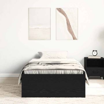 Bed Frame without Mattress Black Oak 90x200 cm | Hipomarket UK