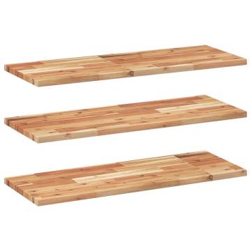 Floating Shelves - 3 pcs Solid Acacia Wood 80x30 cm