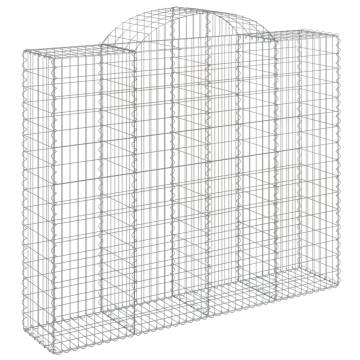 Arched Gabion Baskets - 40 pcs Galvanised Iron 200x50x160/180 cm