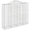 Arched Gabion Baskets - 40 pcs Galvanised Iron 200x50x160/180 cm