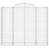 Arched Gabion Baskets - 40 pcs Galvanised Iron 200x50x160/180 cm