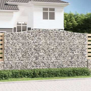 Arched Gabion Baskets 7 pcs - Durable Garden Barriers