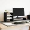 Monitor Stand with Desk Organiser - Black Oak Engineered Wood