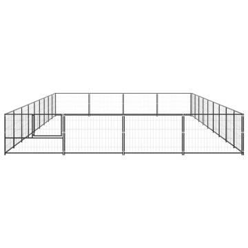 Durable Black Steel Dog Kennel - 36 m² | HipoMarket