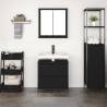 2 Piece Bathroom Furniture Set - Black Oak Engineered Wood