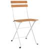 Folding Bistro Chairs 6 pcs - Solid Wood & Steel | HipoMarket