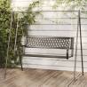 Garden Swing Bench 125 cm - Durable Steel & Plastic in Black