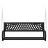 Garden Swing Bench 125 cm - Durable Steel & Plastic in Black