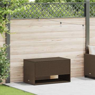 Brown Outdoor Cushion Box - 100x55x55.5 cm Poly Rattan