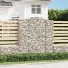 Arched Gabion Baskets - 10 pcs Galvanised Iron for Garden