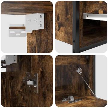 2 Piece Bathroom Furniture Set - Smoked Oak Engineered Wood