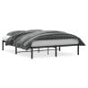 Metal Bed Frame 160x200cm - Elegant Black Design