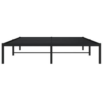 Metal Bed Frame 160x200cm - Elegant Black Design