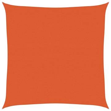 Sunshade Sail 160 gm² Square Orange 5x5 m | Durable HDPE