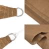 Sunshade Sail 160 gm² Taupe 2x2 m HDPE | Hipomarket