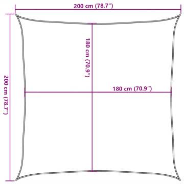 Sunshade Sail 160 gm² Taupe 2x2 m HDPE | Hipomarket