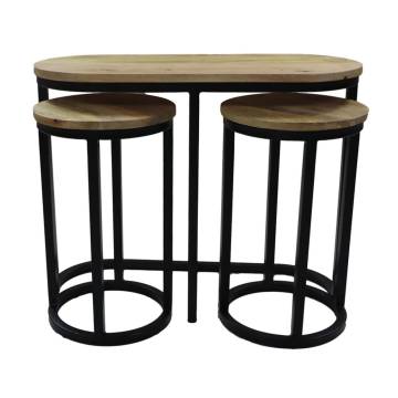 HSM Collection 3 Piece Side Table Set - Stylish & Sturdy