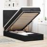  Ottoman Bed with Mattresses Black 140x190cm Velvet Colour black Size 140 x 190 cm Model plain design 