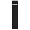 Bathroom Cabinet with Roll Holder - Black 20.5x20x90 cm