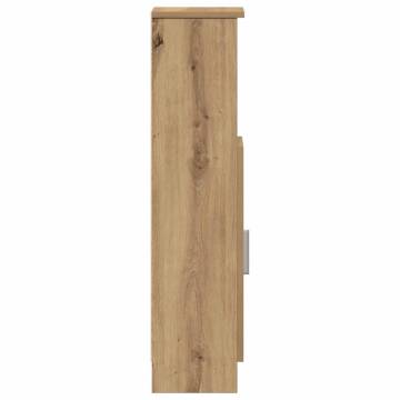 Bathroom Cabinet with Roll Holder - Artisan Oak 20.5x22x90 cm