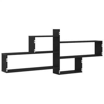 Wall Shelf Black Oak - Stylish & Space-Saving | HipoMarket