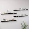 Wall Shelves 4 pcs Black 115x9x3 cm Colour black Size 115 x 9 x 3 cm Quantity in Package 4 Number of Pieces 1 