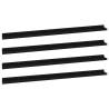 Stylish Black Wall Shelves - 4 pcs, 115x9x3 cm | HipoMarket