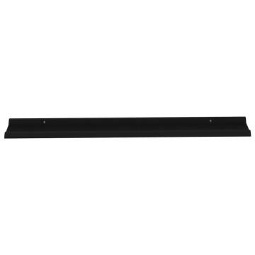 Stylish Black Wall Shelves - 4 pcs, 115x9x3 cm | HipoMarket