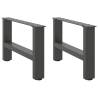 Coffee Table Legs Anthracite 50x(30-31) cm - Durable Steel Design