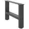 Coffee Table Legs Anthracite 50x(30-31) cm - Durable Steel Design