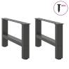 Coffee Table Legs Anthracite 50x(30-31) cm - Durable Steel Design