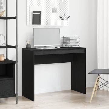 Modern Black Oak Desk 90x40x72 cm - Engineered Wood